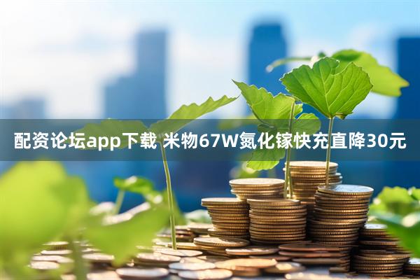 配资论坛app下载 米物67W氮化镓快充直降30元